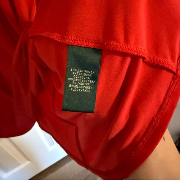 Lauren Ralph Lauren Red 3/4 Sleeve Fit Flare Dress 4P Office Formal Business - Picture 7 of 9